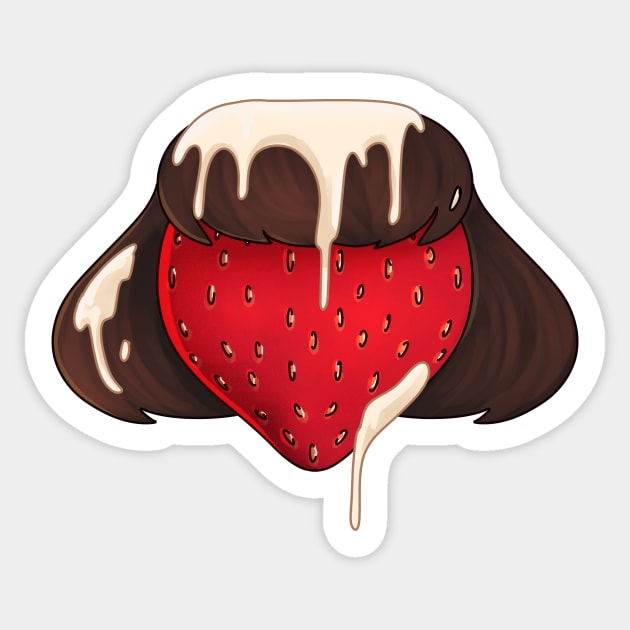 Berries and Cream Sticker by Wyrielle